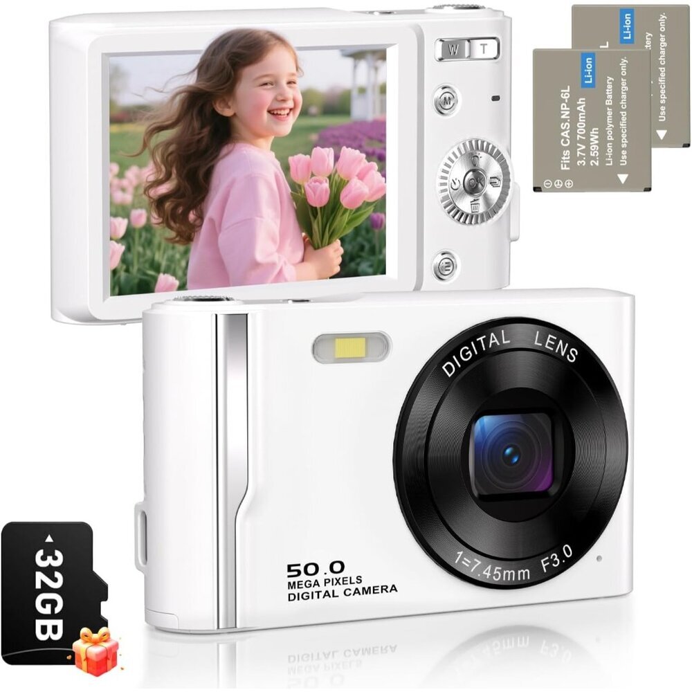 Digital Camera, Autofocus 4k Vlogging Camera For Photography With Anti-Shake, 50